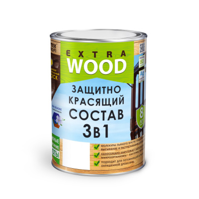 Состав защитно-красящий 3 в 1  FARBITEX ПРОФИ WOOD EXTRA Тик (0,8 л)