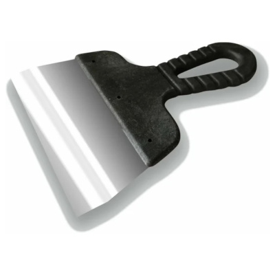 Шпатель с черной ручкой   80мм нерж. сталь