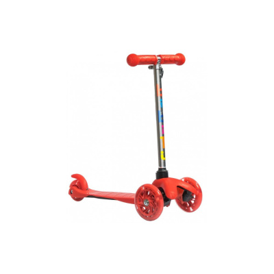 Самокат трехколесный для детей, материал - металл/пластик BIBITU  JAY SKL-06L, красный
