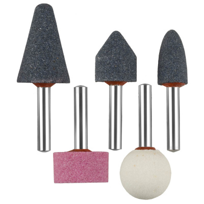 Набор ЗУБР "МАСТЕР": Абразивные минишарошки-насадки для  дрели, хвостовик d 6мм, 5 предм.