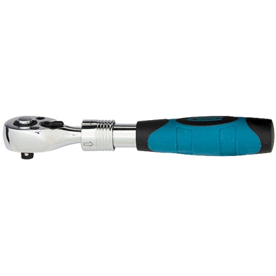 Ключ телескопич.трещот. 1/4", 150-200мм, Cr-V, хромир., 2-х комп. рукоятка // Gross