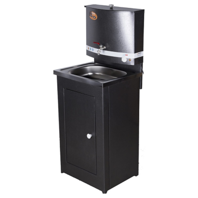 Умывальник в комплекте (Серебро на черном, Бачок с ЭВН пластик, мойка пластик)