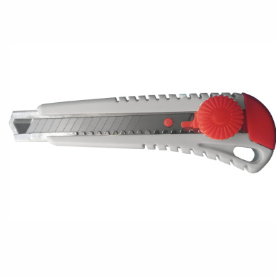 Нож со смен. лезв., 1+2 лезв.18мм, PP пластик, винт. фиксатор "Монтажник"