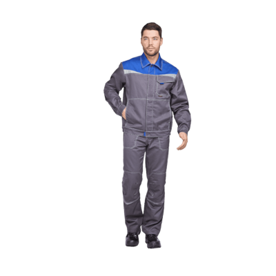 Костюм "КАСКАД" серый-василек (112-116, 182-188)