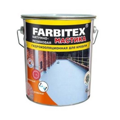 Мастика битумно-резиновая для кровли (2кг) FABRITEX