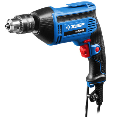 Дрель ЗУБР "ПРОФЕССИОНАЛ" безударная реверсивная, ЭР(электронная регулировка скорости), ключевой пат