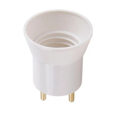 Переходник вилка-патрон E27 Белый APU27WEAY Ecola 