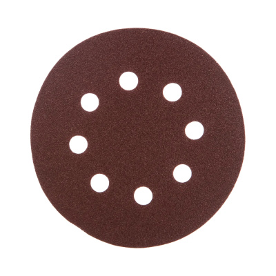 Круги шлифовальные с отверстиями 5шт., алюм.-оксид., 125мм с липучкой (Р80) ФИТ