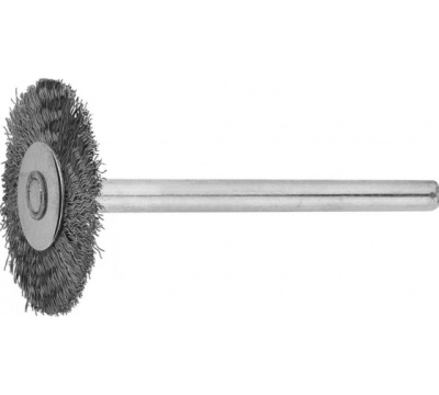 Щетка ЗУБР радиальная, нержавеющая сталь, на шпильке, d 20x 3,2мм, L 42мм, 1шт
