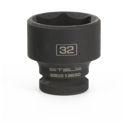 Головка ударная шестигранная, 32 мм, 1/2", CrMo// Stels