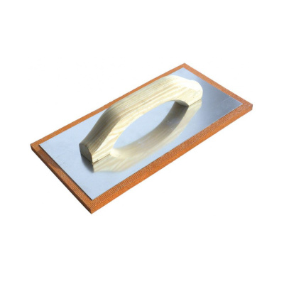 Терка финишная с накладкой из латекса, 140х280 мм, пласт. основа, дер. ручка