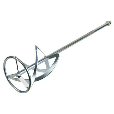 Насадка для миксера, для тяжелых растворов,140 х 590 мм, оцинкованная,хвостовик резьба М14// Сибртех