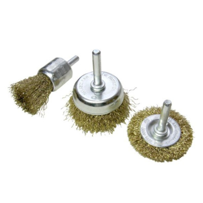 Корщетка д/дрели, набор 3шт.(венчик 25мм; колесо 50мм; чашка 50мм), InWork