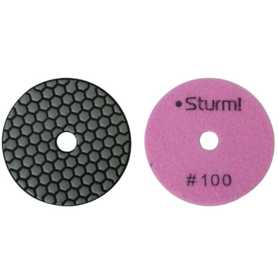 Круг алмазный гибкий шлифовальный , 100 мм, P100, сухое шлиф., 1 шт. Sturm!