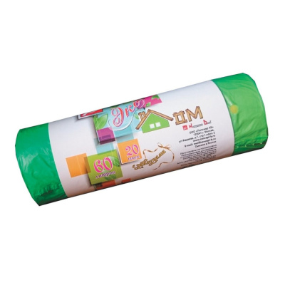 Мешки для мусора "Экодом"с завязк 60 л рулон 20 шт (1/20) концепц быта