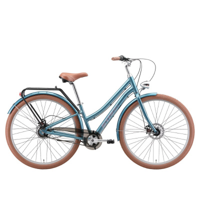 Велосипед Stark'25 Comfort Lady 28 D темно-бирюзовый/лавандовый L/18"