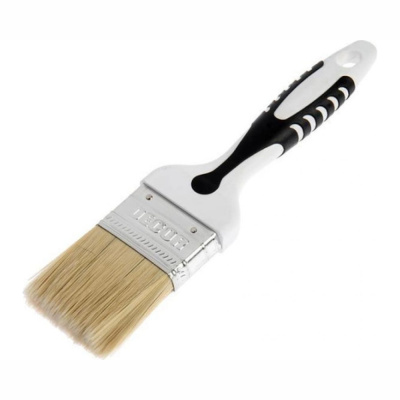 Кисть плоская 1,4" DECOR Black White универс., 35х15мм светл. смеш. щетина 2К ручка