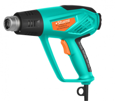 Фен технический Sturm!, 2000 Вт, 2 темп.диап., 6 реж.потока, ЖК ДИСПЛ, 5аксс., HG2003LCD кейс