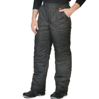 Брюки "Европа" утепленные черные р. 104-108/182-188