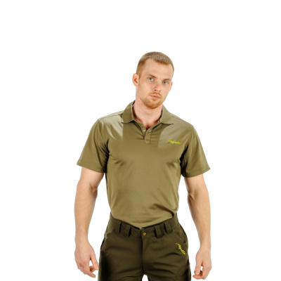 Футболка ПОЛО-01Х (цвет: хаки, размер L)