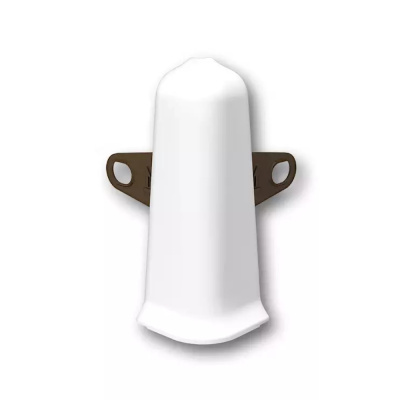 Угол для плинтуса 70мм "Деконика" Белый / 001 наружный (комплект)										