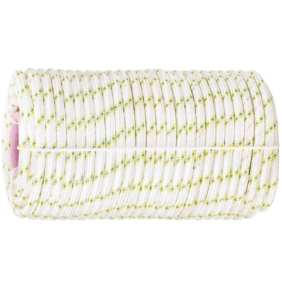 Фал плетеный капрон 16-прядный с капрон. серд. 8мм, бухта 100м, 1000кгс// СИБРТЕХ