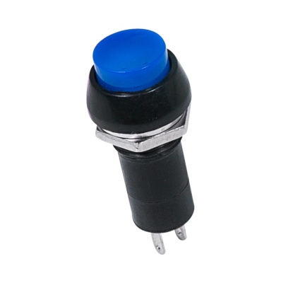 Выключатель-кнопка  250V 1А (2с) ON-OFF  синяя  REXANT, 36-3031