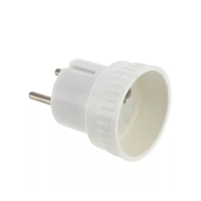 Европереходник без заземления 6А белый