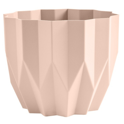 Геометрия кашпо 0,8л d13 h16см  пудровый /27/ КШ-4115