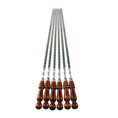 Шампур 3*12*500 деревянная ручка