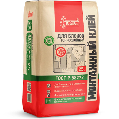 Клей монтажный для блоков (25кг) Старатели