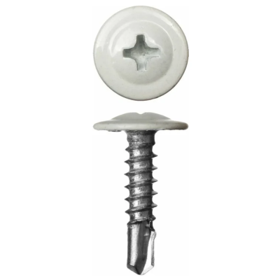 Саморез 4,2х16 RAL9003 ярко-белый сверло 