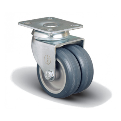 Колесо аппаратное сдвоенное поворотное 50 мм ( ET01 MKT 50 ), диск-полипропилен										