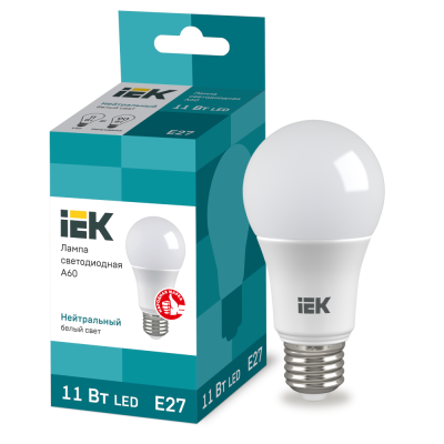 Лампа светодиодная LED 11вт E27 белый ECO