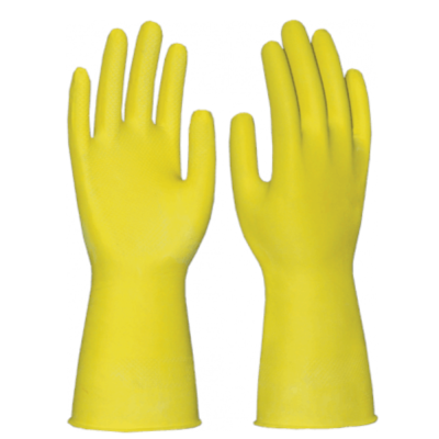 Перчатки ХОЗЯЙСТВЕННЫЕ, латекс, без подложки, 0.36/300мм( M)