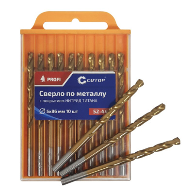 Сверло по металлу Cutop Profi с титановым покрытием, 5х86 мм 