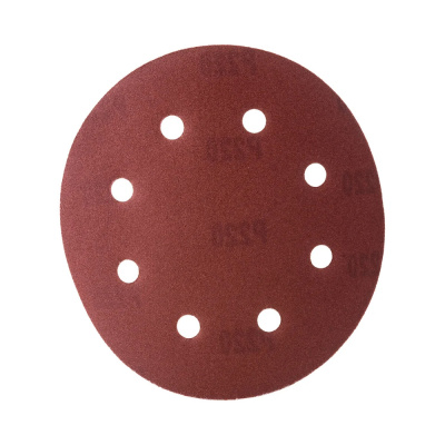 Шлифбумага кругл. , 180мм, зерно 220, 20шт 8-ОТВЕРСТИЙ ДЛЯ УДАЛЕНИЯ ПЫЛИ, Sturm! DWS6010-9220  