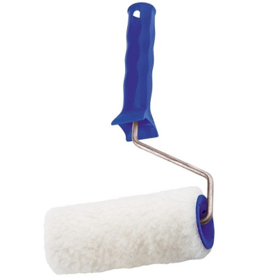 Валик из искусственного меха с ручкой 150мм, ворс 15мм, D-48мм, полиэстер//СИБРТЕХ
