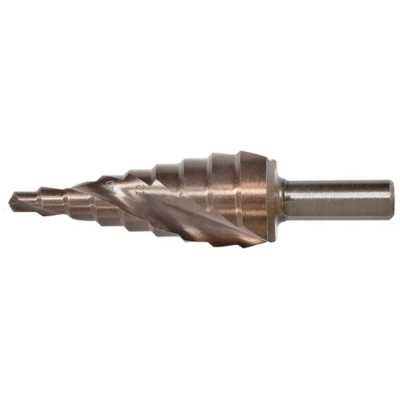 Сверло ступенчатое 1055-S420K по металлу 4-20мм шаг 2мм Р6М5+COBALT спираль Sturm!