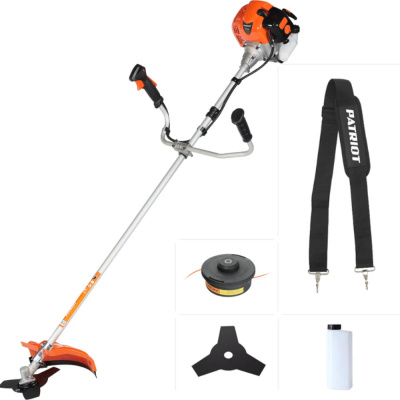 Триммер бензиновый PATRIOT PT 443 (1+1) 2,5 л.с, 43сс + Подарок (Леска, Масло, Очки)