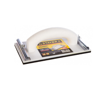Терка STAYER для шлифования с металлическим фиксатором, 120*230мм