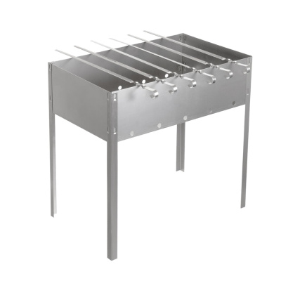 Мангал 500х300х500 мм, сборный, + 6 шампуров (нерж.), в картонной коробке / 5