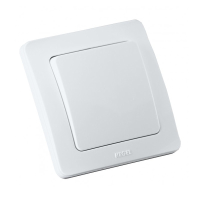 Выключатель одноклав. скрытый белый 10А (HEGEL)
