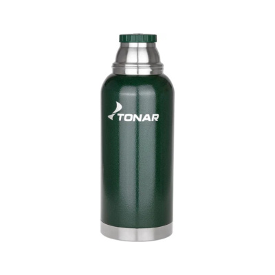 Термос (HS.TM-057-G) 1000ML с ситечком зеленый (2 крышки-кружки) TONAR