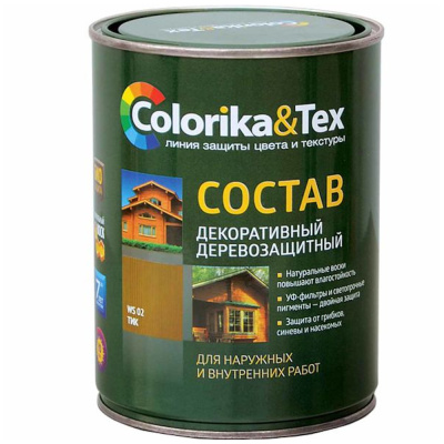 Состав деревозащитный "Colorika&Tex" макассар 0,8л