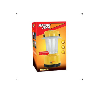 Фонарь Яркий Луч Т-50A "Кемпинг ПЛЮС" аккумуляторный люминесцентный, зарядка 12/220В
