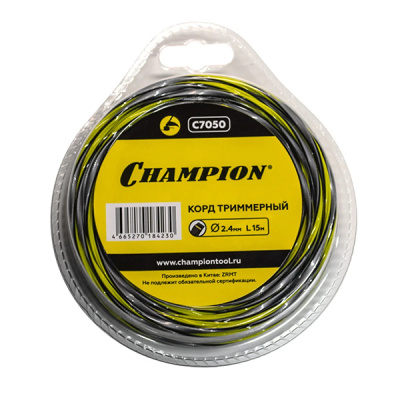 Корд трим.CHAMPION  Tornado 2.4мм*  15м (витой квадрат), CHAMPION, КИТАЙ, C7050