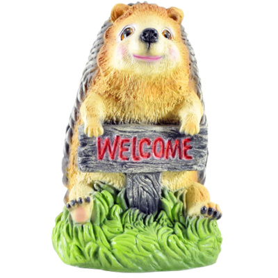Ежик с табличкой "Welcome"		