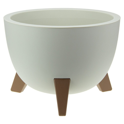 Кашпо ФЛОРИАН D350мм 12л (Белый ротанг)						