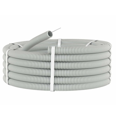 Труба гофрированная 20мм ПВХ легкая с зондом